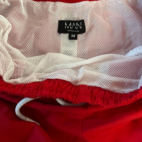 Men Signature Short Length Swim Shorts RED-M - Picture 3 of 3
